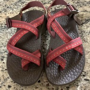 Chaco  Diamond Row Red and Brown-performance Footwear